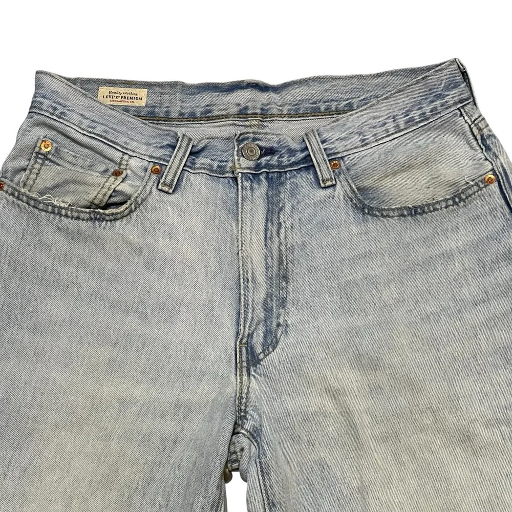 Levi's Premium 578 Baggy Jeans Mens W31 Light Wash Distressed A4750-0022 31x29
